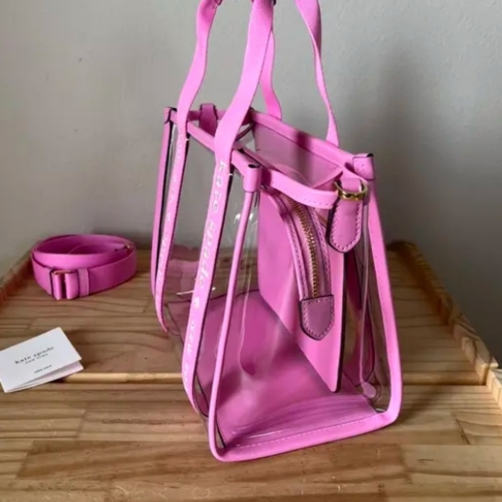 Kate Spade Pink and Clear Tote Bag/ BNWT - Picture 2 of 9